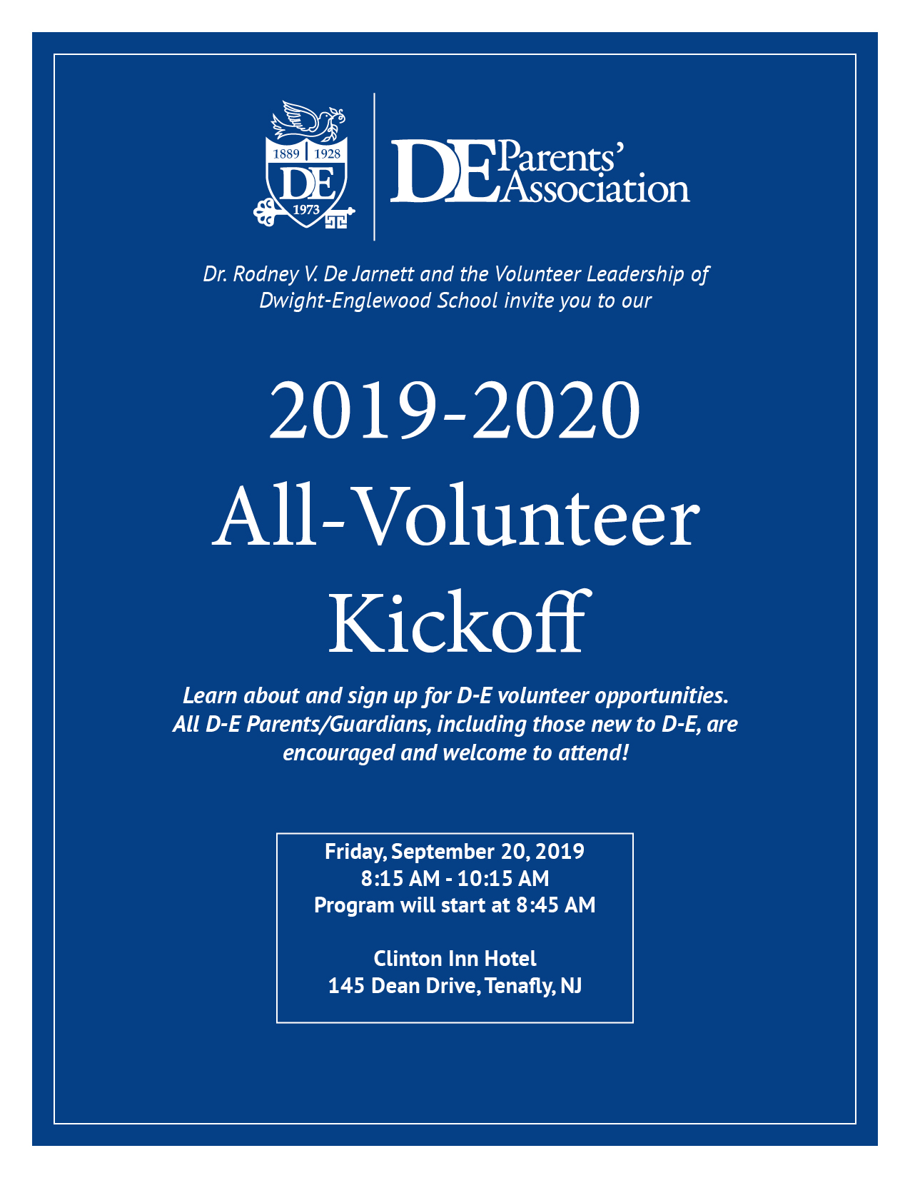 2019-2020 Volunteer Kick-Off Breakfast