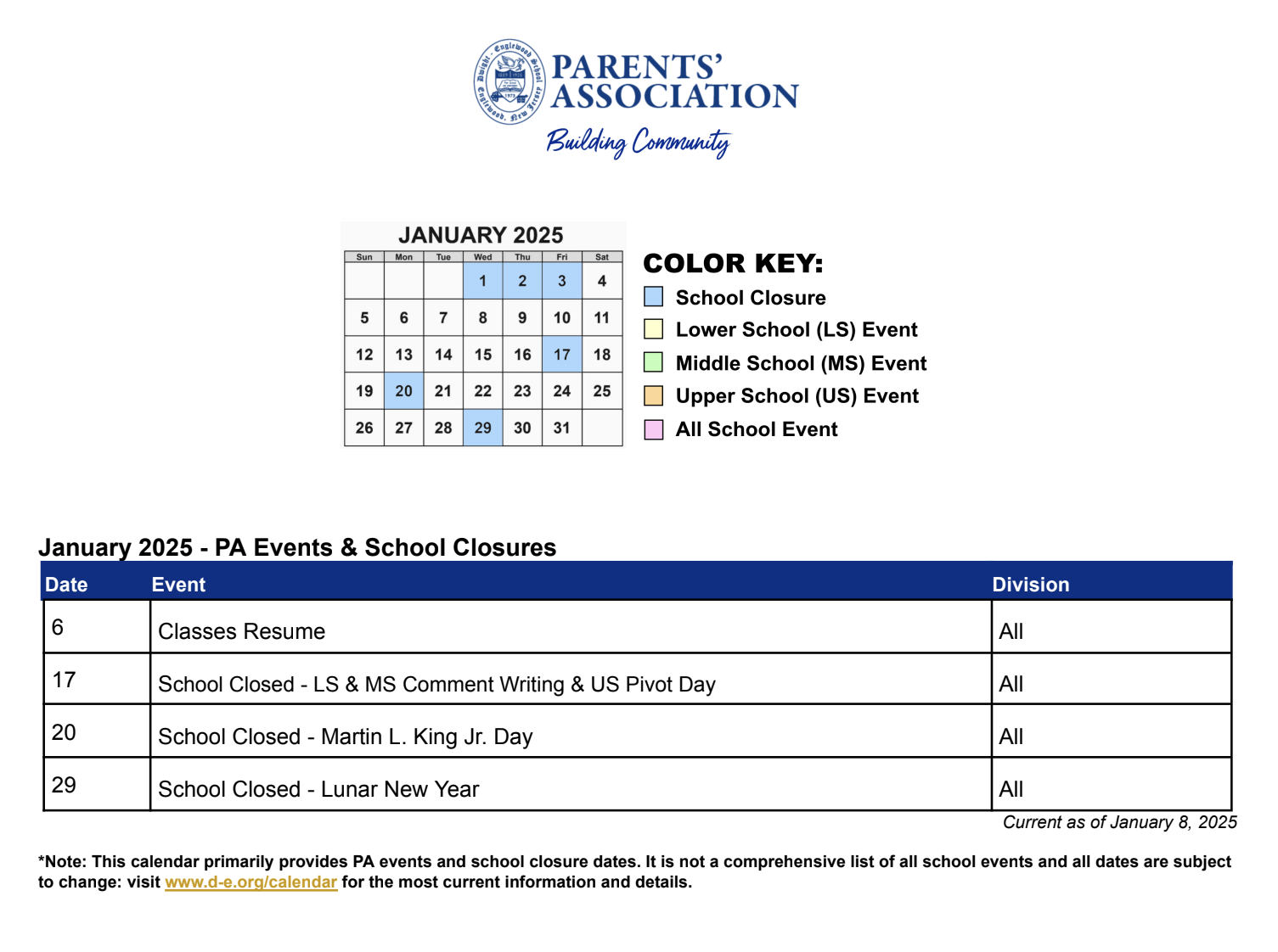 November 2024 PA Calendar